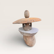 River stone garden lantern