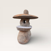 River stone garden lantern