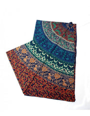 Tagesdecke „Mandala“ – Blau / Orange