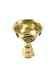 Copy of gilded butter lamp with 4 seals - H15x11 cm