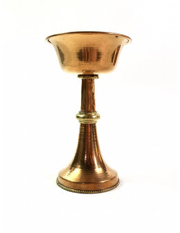Lampe ö beurre cuivrée simple (petite) - H14x8x8