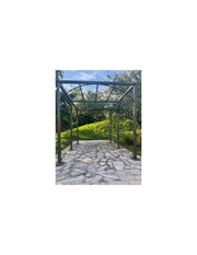 Pergola in rectangular wrought iron