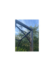 Pergola in rectangular wrought iron