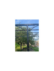 Pergola in rectangular wrought iron