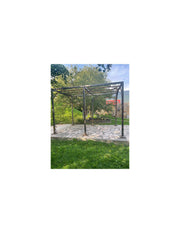 Pergola in rectangular wrought iron