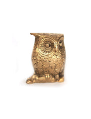 Bronze owl statuette