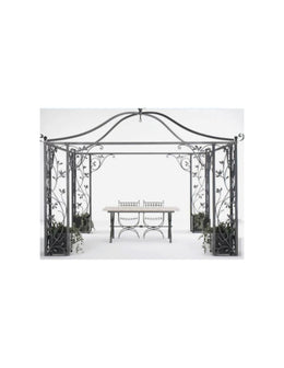 Pergola in square metal tubing