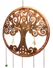 Runder Lebensbaum-Gong – Kupfer