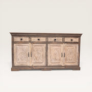 Sideboard aus geschnitztem Akazienholz