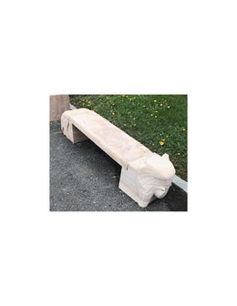 Elephant Trunk Down Stone Bench