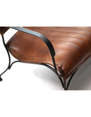 Originelles Sofa aus Leder und Metall