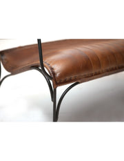 Originelles Sofa aus Leder und Metall