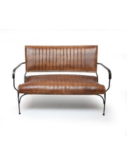Originelles Sofa aus Leder und Metall