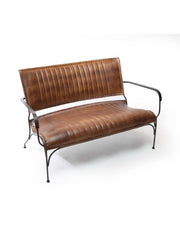 Originelles Sofa aus Leder und Metall