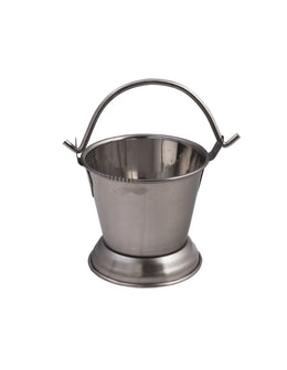 Large stainless steel bucket