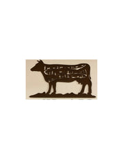 Cowrten - Corten-Kuh an der Wand Klein