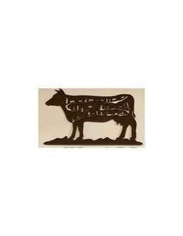 Cowrten - Corten-Kuh an der Wand Klein