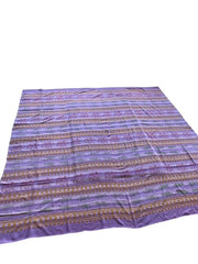 Lilac Ethnic Stripes Bedspread