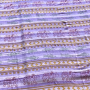 Lilac Ethnic Stripes Bedspread