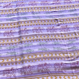 Lilac Ethnic Stripes Bedspread