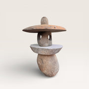 River stone garden lantern