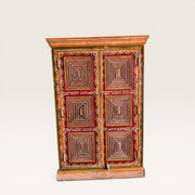 Small Tibetan painted wooden cabinet