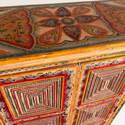 Small Tibetan painted wooden cabinet