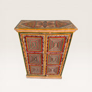 Small Tibetan painted wooden cabinet