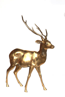 Bronze deer statue