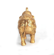 Bronze elephant figurine with bell