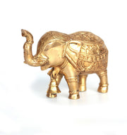Bronze elephant figurine with bell