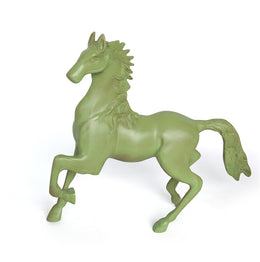 Galloping horse in bronze - Green
