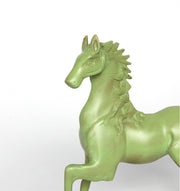 Galloping horse in bronze - Green