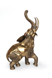 Bronze-Elefantenstatue, Rüssel nach oben
