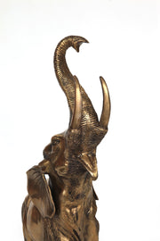 Bronze-Elefantenstatue, Rüssel nach oben