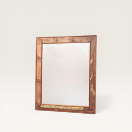 Recycled wood frame mirror - India