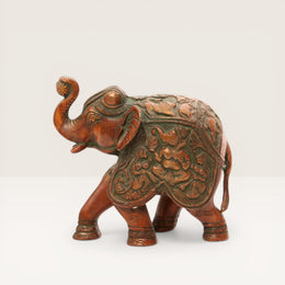 Sculpted bronze elephant