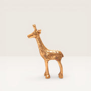 Statuette girafe en bronze