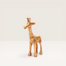 Statuette girafe en bronze
