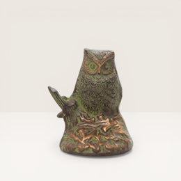 Statuette Hibou sur Branche en Bronze