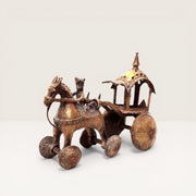 Bronze Chariot and Knight Statuette