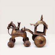 Bronze Chariot and Knight Statuette