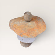 River stone garden lantern