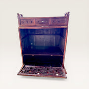 Malle de voyage chinoise sculptée laquée - pièce unique