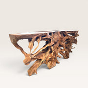 Grande console racine de teck - pièce unique