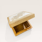 White Rose Carved Wooden Box