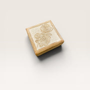 White Rose Carved Wooden Box