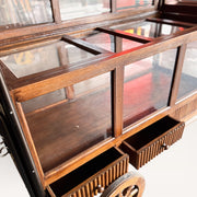 Teak Trolley with Cover - Artisanal Mobile Stand