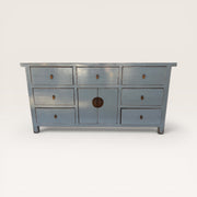 Chinese lacquered elm buffet - 7 drawers and 2 doors