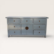 Chinese lacquered elm buffet - 7 drawers and 2 doors
